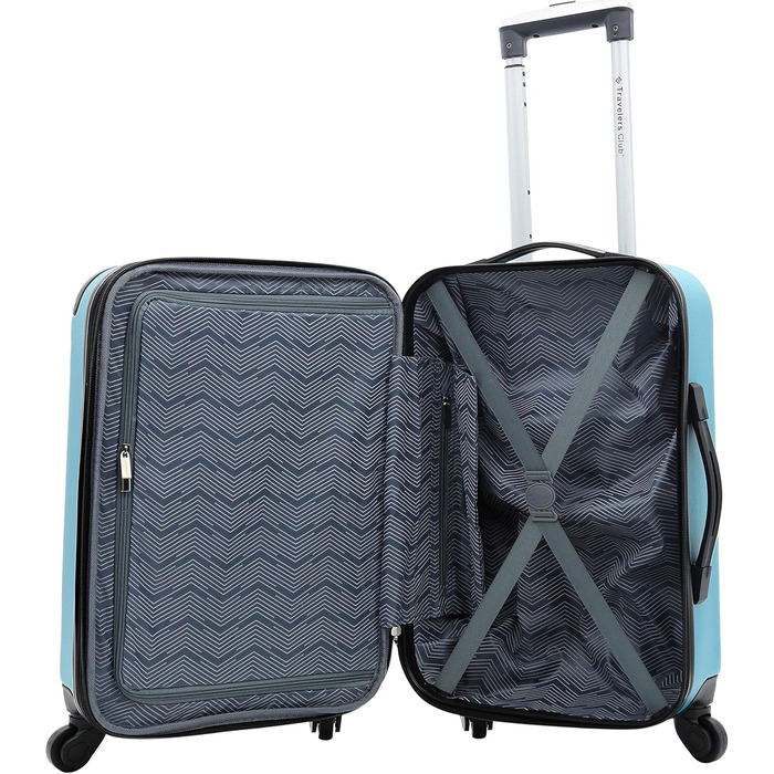 Набір валіз Travelers Club Chicago Hardside Spinner, 5 шт., блакитно-зелений (Trace of Paradise)