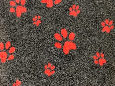 Килимок для собак Elropet Vetbed з преміум-матеріалу, 22 мм, для маленьких та великих собак, розмір L (160x100 см), темно-сірий + червоний слід