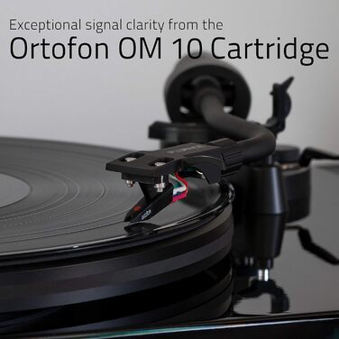 Програвач вінілу Fluance RT82 Referenz High Fidelity з картриджем Ortofon OM10, чорний глянцевий