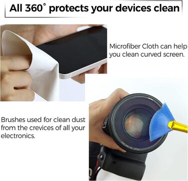 Очисник екрану для мобільних пристроїв 2шт (сірий + рожевий) - 10мл