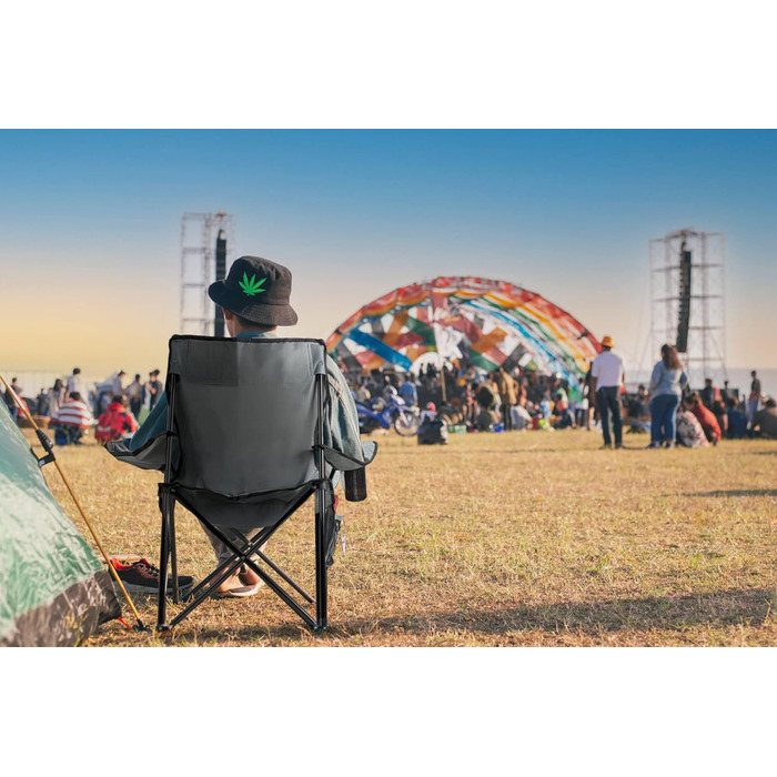Stagecaptain CSB-5282 GY: Складний крісло-пляжний стілець для кемпінгу, фестивалів, саду та пляжу - сірий