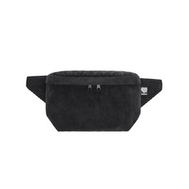 Чоловіча/Жіноча поясна сумка PP-Berlin чорного кольору з трьома відділеннями, ручної роботи, веганська, Made in Germany, для повсякденного використання та відпочинку