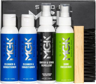 SHOE MGK Shoe Care Set – Shoe Protection – Complete Set – Water and Dirt Repellent plus Shoe Cleaner/Conditioner plus Shoe Refresher All-in-One Kit