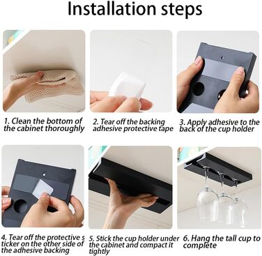 Підвісні тримачі для келихів Miaomiao Weinglashalter (2 шт.), без свердління