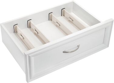 mDesign Adjustable Drawer Organizer – Practical Drawer Dividers for Cabinets and Dressers – Flexible Plastic Compartmentalizer – 8-Piece Set – Smoke Gray and Black (Cream Color)