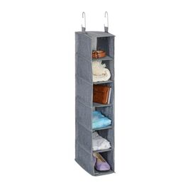 Relaxdays Closet Hanging Shelf with 6 Compartments