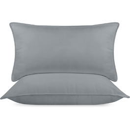 Utopia Bedding Pillow Set (2-Pack), 40 x 80 cm Sleeping Pillow, Breathable and Soft Pillow (Grey) 40x80 cm (2 Pack) Grey 2