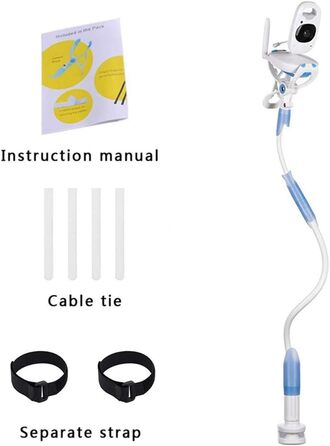 Кріплення для дитячого монітора, гнучка камера, 360° обертання, універсальне для більшості дитячих моніторів