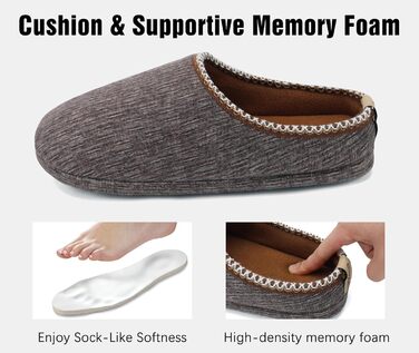 Чоловічі пантолетки COFACE з м'якою піною Memory Foam, зручні шльопанці для дому та вулиці (колір кавовий, 46 EU)