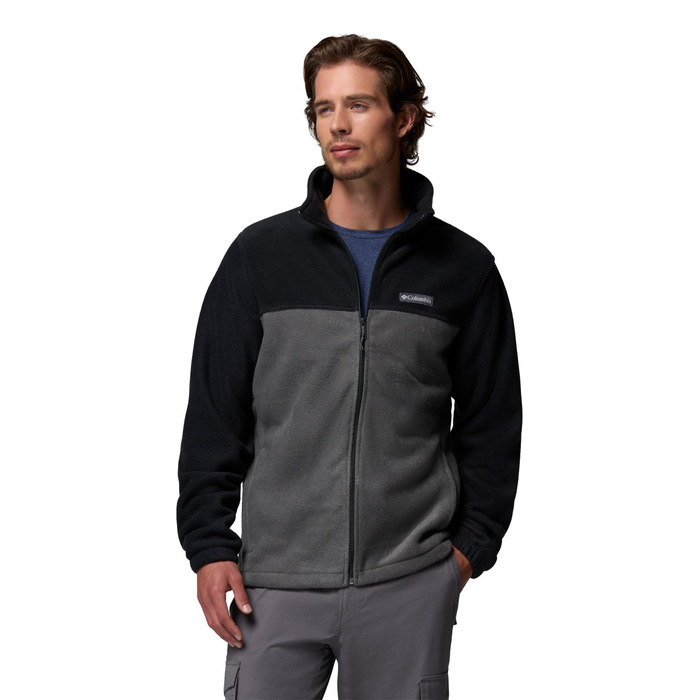 Чоловіча флісова куртка Columbia Steens Mountain Full Zip 2.0 на блискавці, чорна/сіра, розмір M