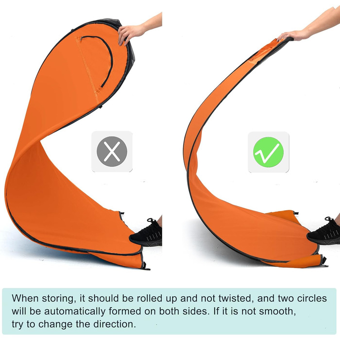 Brian & Dany Pop Up Camping Shower Tent - Portable Changing Tent with Rainfly & Windows - Outdoor Privacy Shelter - UPF 50+ Waterproof - Green/Orange