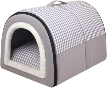 Кімната для собак 2 в 1: будиночок-ліжко, сірий, XL - зручний та портативний, для собак та котів