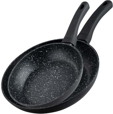 Набір сковорідок Fackelmann Marble 20 та 24 см, антипригарне покриття, з екологічного алюмінію, індукційні, 2 шт.