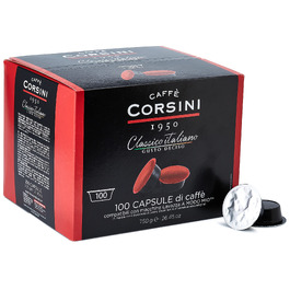 Кава в капсулах Caffè Corsini Classico Italiano, сумісні з Lavazza a Modo Mio, 100 шт по 7.5 г
