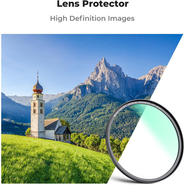 Фільтр UV K&F Concept 77mm для об'єктивів: захист від пилу, бруду та подряпин (магнітний)
