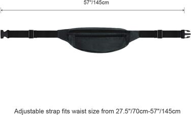 RYACO Поясна сумка на пояс для жінок та чоловіків. Стильна сумка через плече, водонепроникна. Ідеальна для подорожей, спорту, бігу та активного відпочинку (сіра)