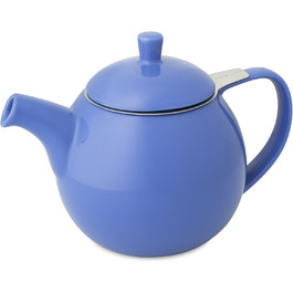 FORLIFE Curve Teapot with Infuser, 625 ml 24-Ounce / 710 ml (Blue)