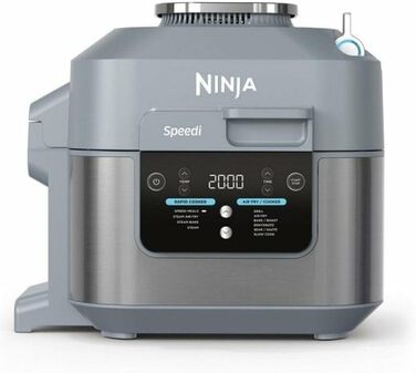 Мультиварка Ninja Speedi 10-в-1: Rapid Cooker & Air Fryer, 5.7L, ON400UK, сірий колір, 10 функцій (Air Fry, Steam, Grill, Bake, Roast, Sear, Slow Cook)