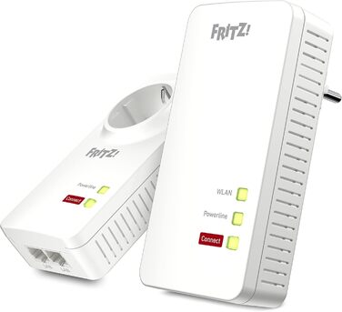 Набір FRITZ!Powerline 1260/1220 WLAN: точка доступу Wi-Fi, для медіа та NAS, 1200 Мбіт/с