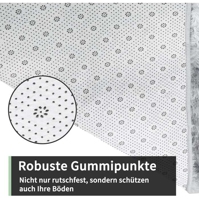 Килим Sour Lemon Hochflor сірий для вітальні, спальні, дитячої, 160x230 см, мобільний, антиковзаючий, плюшевий, сучасний