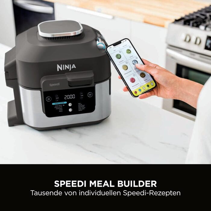 Мультиварка Ninja Speedi 5.7л 12-в-1: Мультикукер, Фритюрниця, Гриль, Slow Cooker, Духовка - Чорний ON500EU