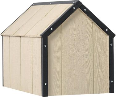 Будка для собак Outdoor, маленькі породи – собачий будиночок з дерева, водостійкий дах 76 x 99 x H80 см, розмір S, Timbela M401-1 розмір M, 76x99xH80cm, натуральне дерево (розмір S, 48x74xH58cm, LP SmartSide дерев'яні панелі)