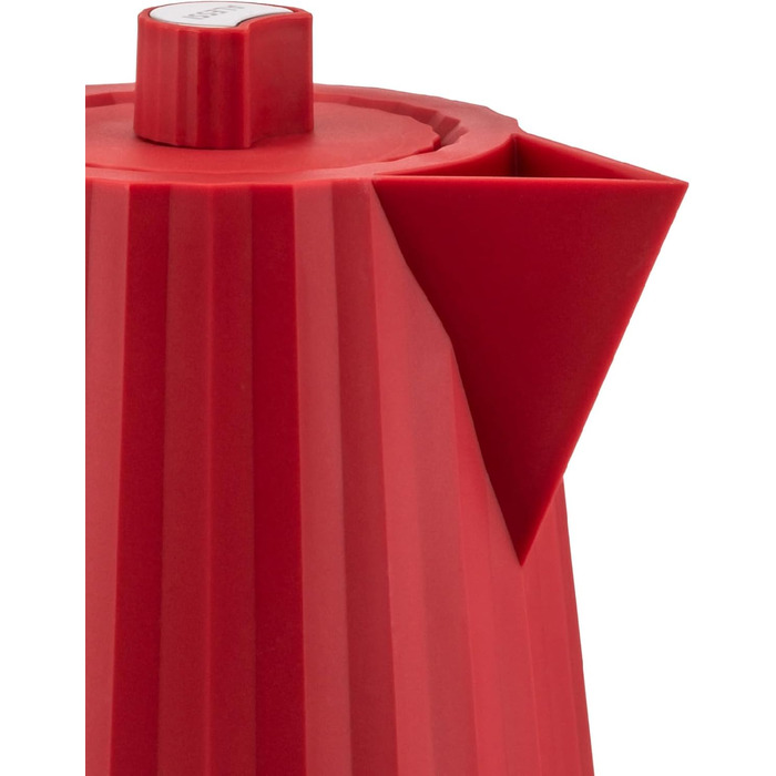 Alessi Plissé Red Electric Kettle - 1.7L, 2400W, Thermoplastic Resin, European Plug