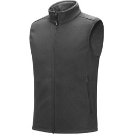 Флісова жилетка чоловіча Outdoor Ventures з довгими рукавами, тепла, вітронепроникна, з підкладкою, зимова жилетка, робоча жилетка для чоловіків з кишенями на блискавці (XL, Dim Gray)