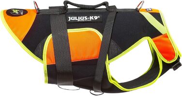 Жилет для собак Julius-K9 IDC 3в1, чорний та неоновий, розмір L (1 шт.)