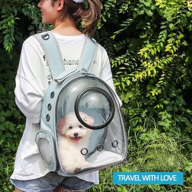 Рюкзак-переноска для котів та собак, рюкзак для тварин, рюкзак-капсула для маленьких котів, цуценят, собак, кроликів, схвалений авіакомпаніями, з вентиляцією, білий