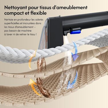 B Flowyfresh - миючий пилосос для диванів, килимів, меблів та авто. Мийний пилосос, 13 kPa, швидке сушіння, великий об'єм резервуару (1.8 л + 0.8 л), самоочищення