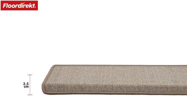 Килимок на сходинки Floordirekt 15 шт. (65x23 см, напівкруглий/прямокутний, бежевий)