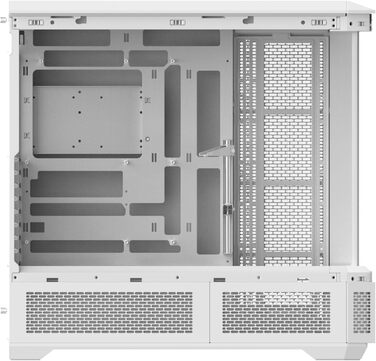 Корпус Thermaltake View 600 TG Full Tower для ПК (E-ATX/ATX/mATX/mini-ITX) з прихованим підключенням, 4 скляними панелями, поворотними PCIe слотами, підтримкою радіатора до 420 мм та USB-C 3.2 Gen2 (Snow)