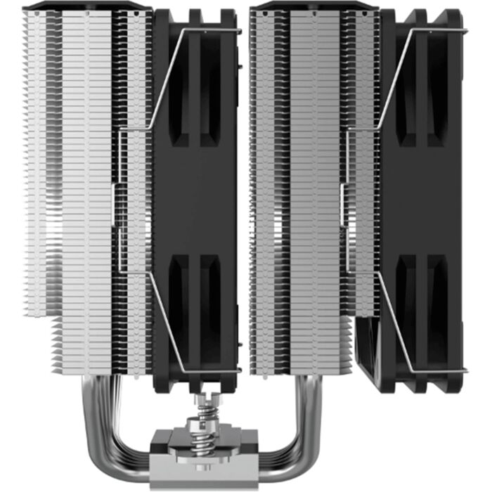 SILENTWARE CPU-Luftkühлер: Dual-Tower, 6 теплових трубок, 2х 120мм вентилятори PWM, RGB підсвітка, TDP до 265W, сумісний з Intel LGA 115X/1200/1700/1851 та AMD AM4/AM5 (Titan Performance)