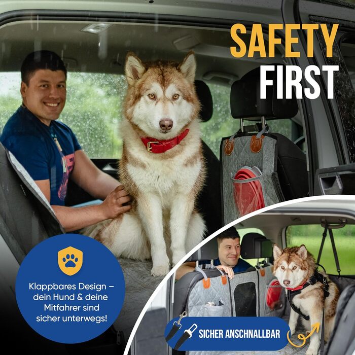 Захист для автокрісла собаки ZooNice: водовідштовхуючий, стійкий до подряпин з боковим захистом | Premium захист сидіння авто для собак | Універсальний чохол на сидіння для собак в авто та SUV