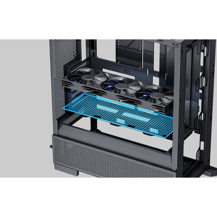 Корпус для ПК DarkFlash AIRNOVA Big Tower ATX, Чорний, 3 вентилятори