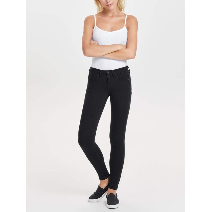 Джинси жіночі Only Kendell Skinny, чорні, висока посадка, укорочені, розмір XXL/32L