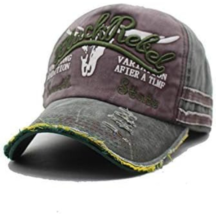 Кепка бейсболка унісекс, регульована, ретро стиль, зелена