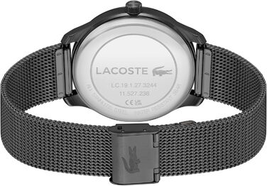 Годинник Lacoste Lisbon чоловічий кварцовий, браслет з нержавіючої сталі (чорний)