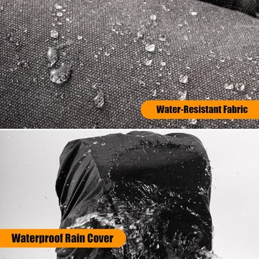 Водонепроникний рюкзак для камери Cwatcun з брезенту, професійний фоторюкзак, вінтажний стиль, сумісний з Sony, Canon, Nikon (S, чорний)