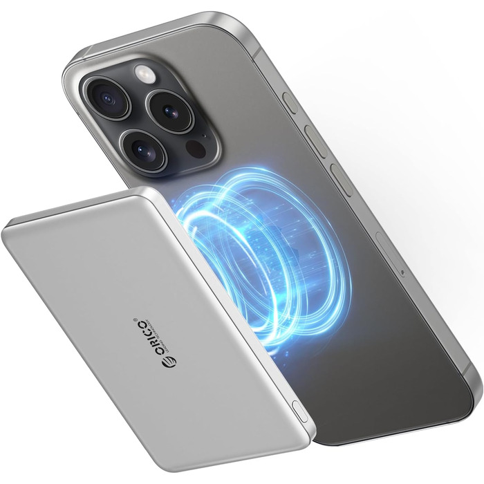 Power Bank Orico Kada Magsafe 5000mAh – Бездротовий павербанк з USB-C, Магнітне підключення, 20W PD, сумісний з iPhone 16/15/14/13/12