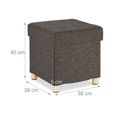 Relaxdays Ottoman з місцем для зберігання речей
