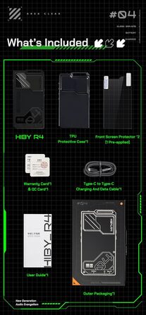 HiBy R4: Android-MP3-плеєр з Bluetooth, Wi-Fi, 4DAC, 32 ГБ, чорний