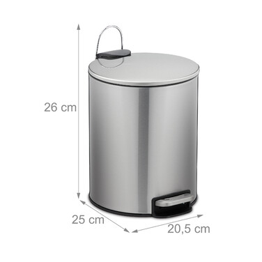 Relaxdays Stainless Steel Cosmetic Container 5 Liter