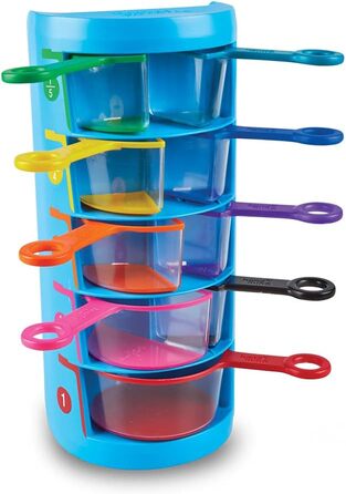 Learning Resources Rainbow Fraction Measuring Cups Set of 9 Fraction Manipulatives, Kids Measuring Cups, Baking Supplies for Kids, for Kids' Kitchen, School Supplies