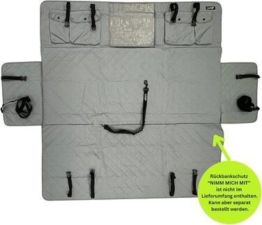 Ремінь безпеки для собак Loop на заднє сидіння авто, з карабіном, регульована довжина 60-80 см, аксесуар до килимка для собак Loop-SR1000