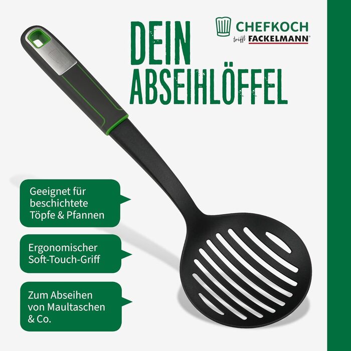 Вимірювальний дрібник Chefkoch Fackelmann з ергономічною ручкою Soft-Touch, нержавіюча сталь, стійкий до 220°C, для збивання вершків та іншого