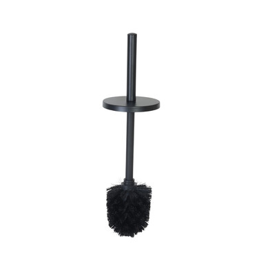 Relaxdays 2-in-1 Black Bamboo Toilet Set