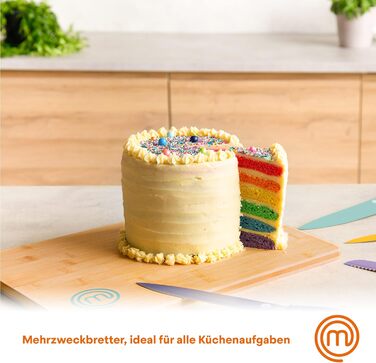 Набори дерев'яних обробних дощок MasterChef: великий (38x27,5 см), середній (34x23,5 см), маленький (23x15 см) з канавкою для соку, 3 шт.