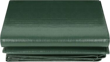 280g/m² Cover Sheet / Fabric Sheet made of PE [without recycled materials], waterproof and reinforced protective sheet for garden furniture, pool, car, trampoline, with 16m rope for fastening (4x8m, Green)